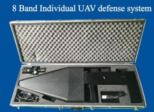 Latest company news about Sistema di difesa del UAV di 8 bande, anti emittente di disturbo portatile del fuco